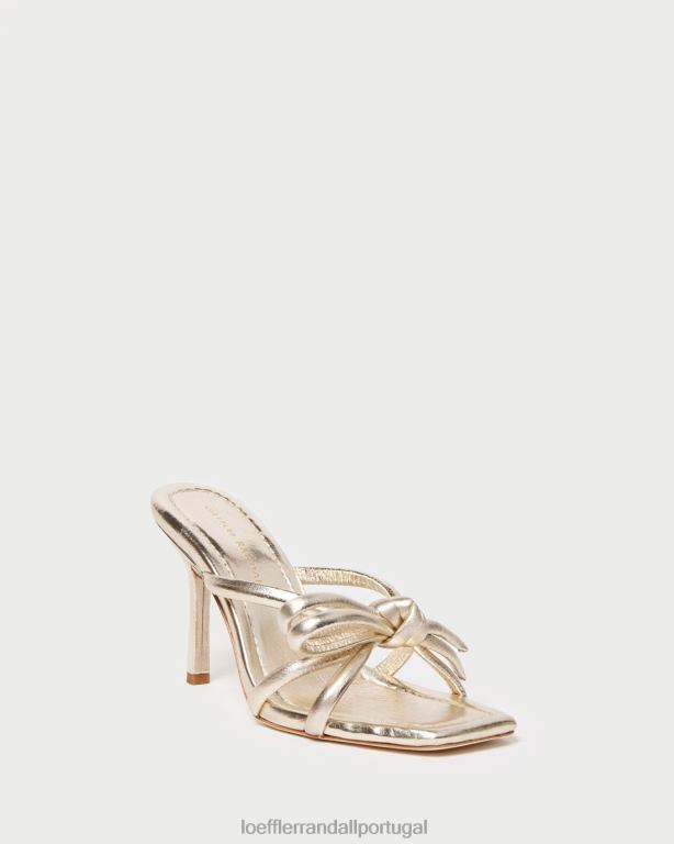 Loeffler Randall mulheres salto margi arco sapato champanhe FF0JR31
