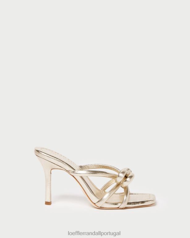 Loeffler Randall mulheres salto margi arco sapato champanhe FF0JR31