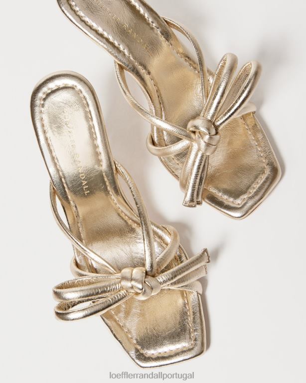 Loeffler Randall mulheres salto margi arco sapato champanhe FF0JR31