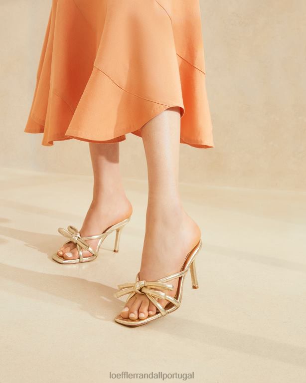 Loeffler Randall mulheres salto margi arco sapato champanhe FF0JR31