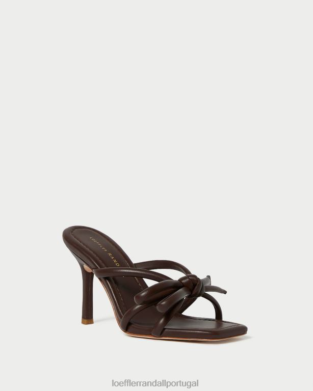 Loeffler Randall mulheres salto margi arco sapato chocolate FF0JR99