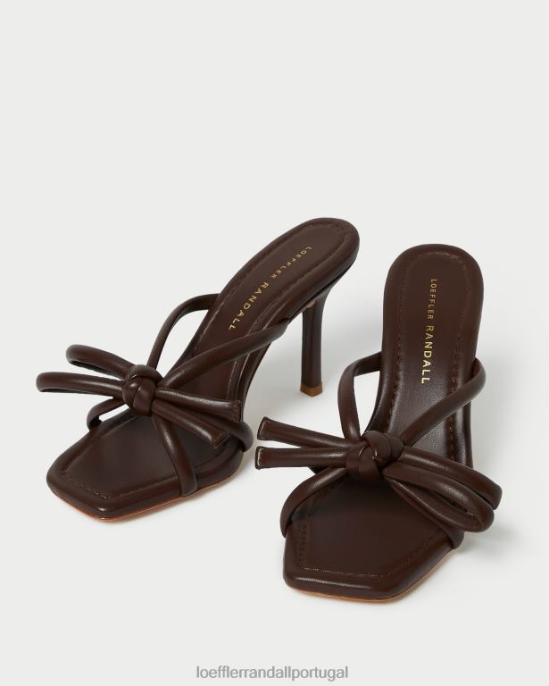 Loeffler Randall mulheres salto margi arco sapato chocolate FF0JR99