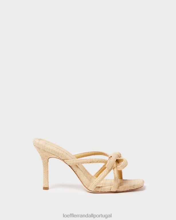 Loeffler Randall mulheres salto margi arco sapato natural FF0JR35