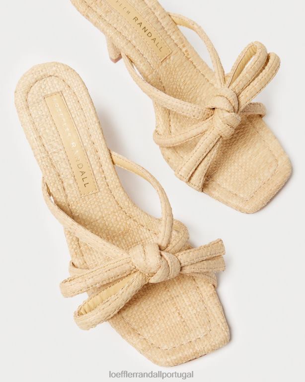 Loeffler Randall mulheres salto margi arco sapato natural FF0JR35