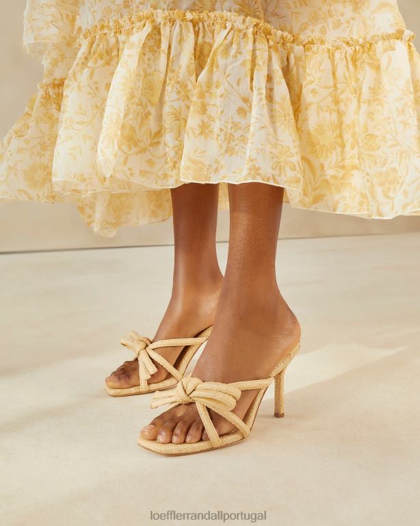 Loeffler Randall mulheres salto margi arco sapato natural FF0JR35