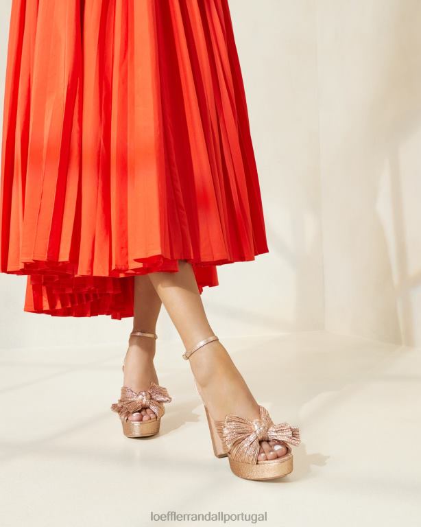 Loeffler Randall mulheres salto plataforma com laço natalia sapato duna FF0JR58