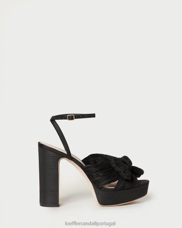 Loeffler Randall mulheres salto plataforma com laço natalia sapato preto FF0JR23