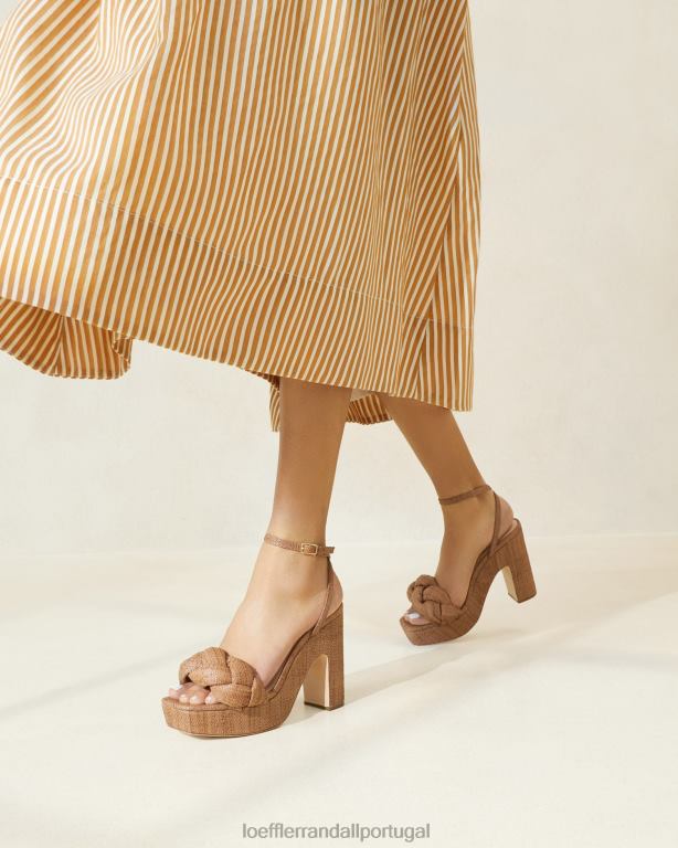 Loeffler Randall mulheres salto plataforma fae sapato marrom FF0JR56
