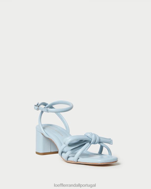 Loeffler Randall mulheres sandália de salto médio mikel bow sapato azul FF0JR40