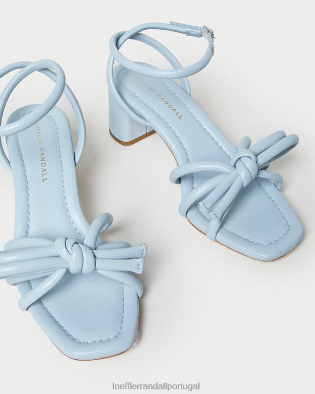 Loeffler Randall mulheres sandália de salto médio mikel bow sapato azul FF0JR40