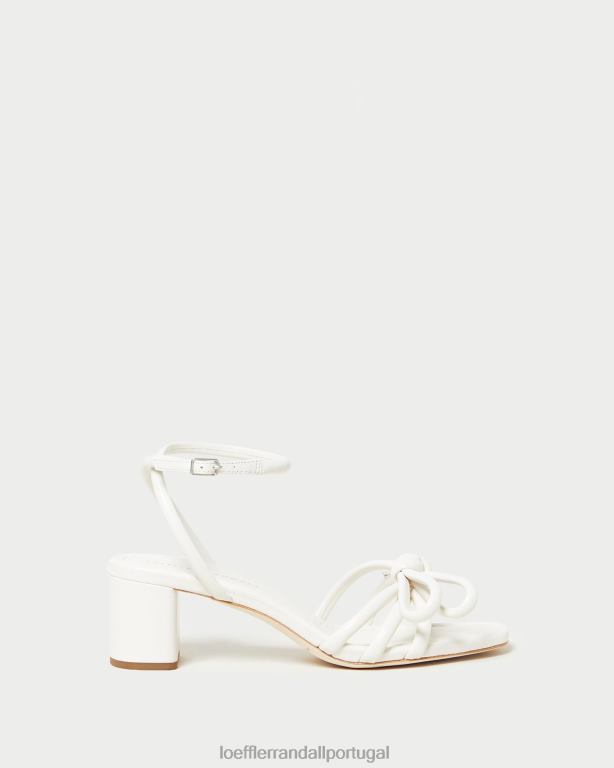 Loeffler Randall mulheres sandália de salto médio mikel bow sapato branco FF0JR24