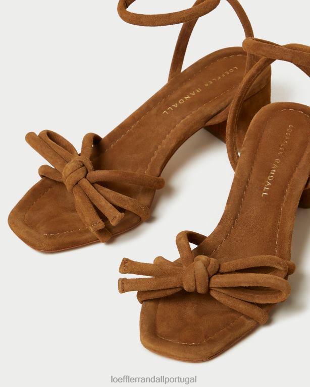 Loeffler Randall mulheres sandália de salto médio mikel bow sapato cacau FF0JR62