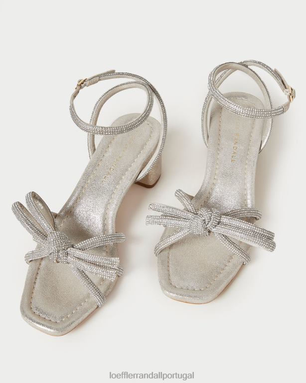 Loeffler Randall mulheres sandália de salto médio mikel bow sapato capuccino FF0JR15