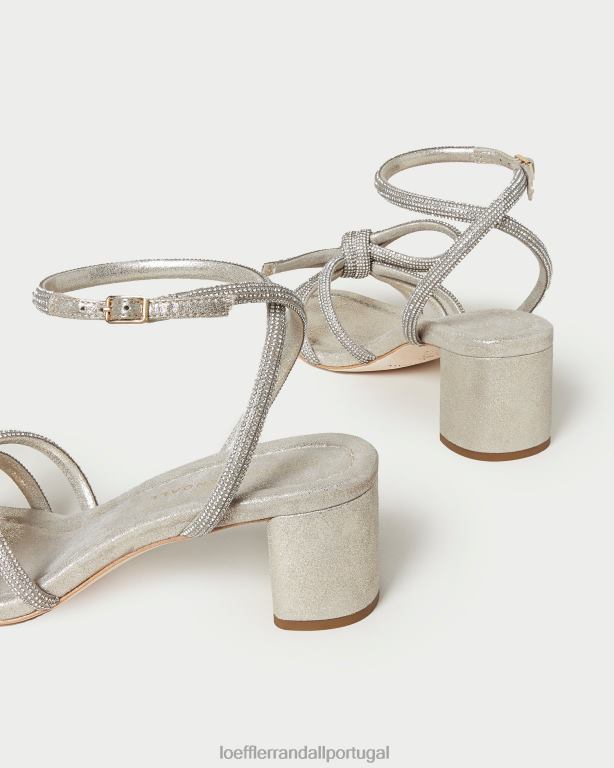 Loeffler Randall mulheres sandália de salto médio mikel bow sapato capuccino FF0JR15