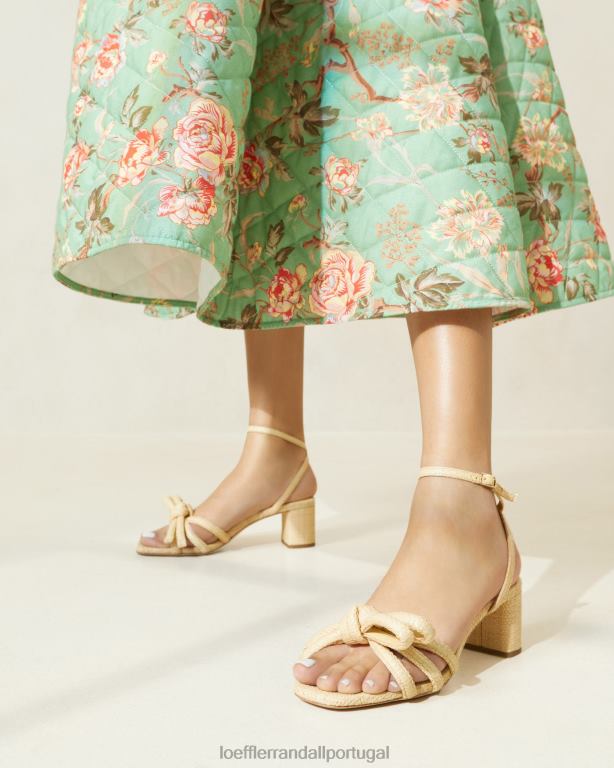 Loeffler Randall mulheres sandália de salto médio mikel bow sapato natural FF0JR29