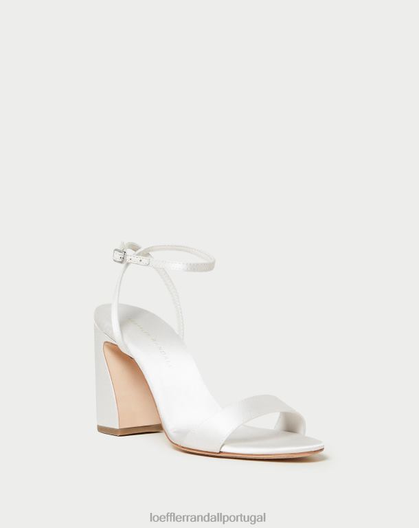 Loeffler Randall mulheres sandália malia com salto curvo sapato creme FF0JR45