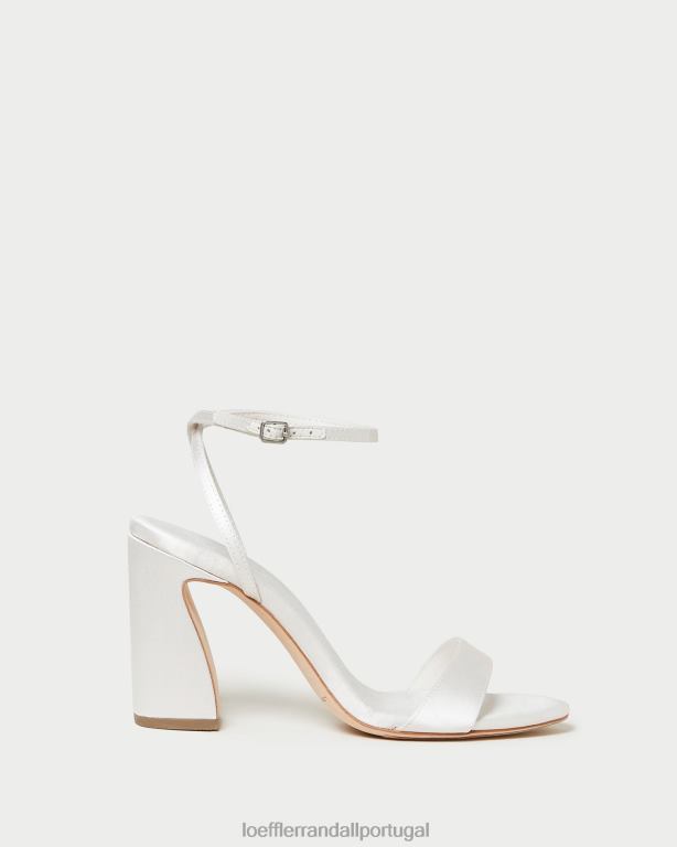 Loeffler Randall mulheres sandália malia com salto curvo sapato creme FF0JR45