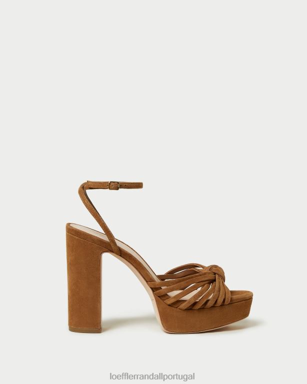 Loeffler Randall mulheres sandália plataforma rivka nó sapato cacau FF0JR81