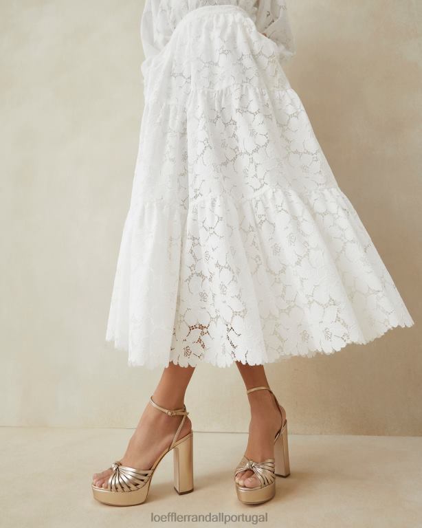 Loeffler Randall mulheres sandália plataforma rivka nó sapato champanhe FF0JR27