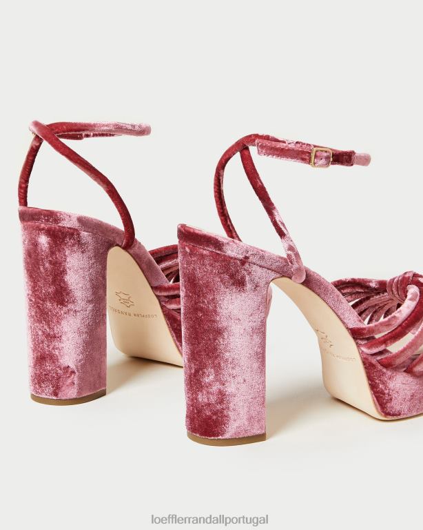 Loeffler Randall mulheres sandália plataforma rivka nó sapato rosa de chá FF0JR48