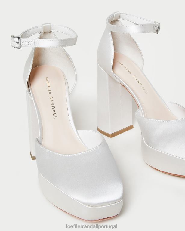 Loeffler Randall mulheres selina plataforma fechada sapato creme FF0JR52