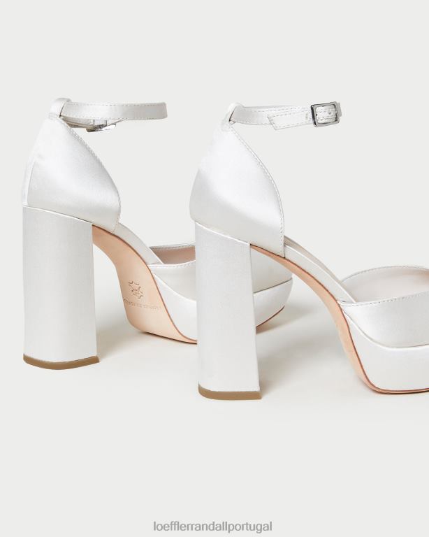Loeffler Randall mulheres selina plataforma fechada sapato creme FF0JR52