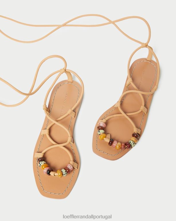 Loeffler Randall mulheres sandália colleen com amarração sapato mel FF0JR135