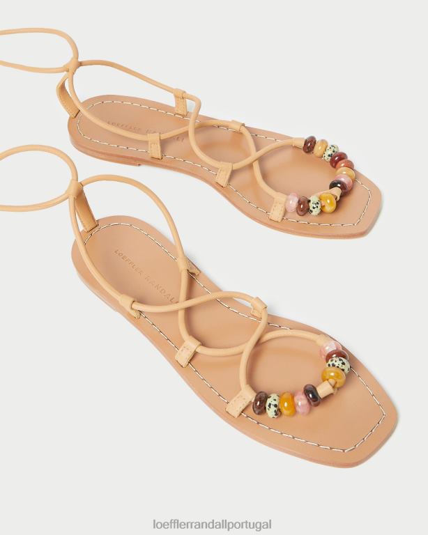 Loeffler Randall mulheres sandália colleen com amarração sapato mel FF0JR135