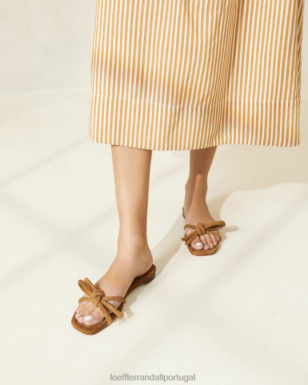 Loeffler Randall mulheres sandália hadley com laço sapato cacau FF0JR105