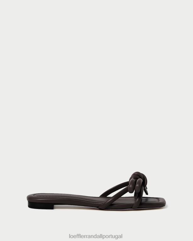 Loeffler Randall mulheres sandália hadley com laço sapato chocolate FF0JR130