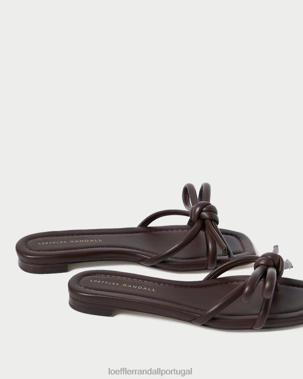 Loeffler Randall mulheres sandália hadley com laço sapato chocolate FF0JR130
