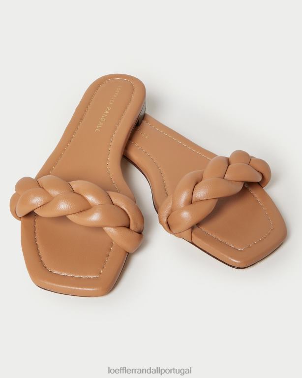 Loeffler Randall mulheres sandália jackson trançada sapato areia escura FF0JR107