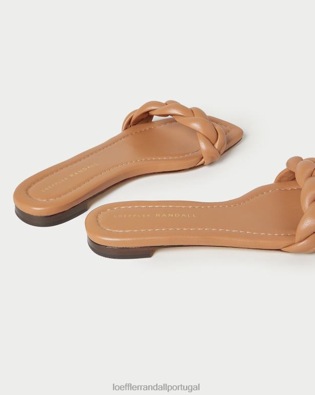 Loeffler Randall mulheres sandália jackson trançada sapato areia escura FF0JR107