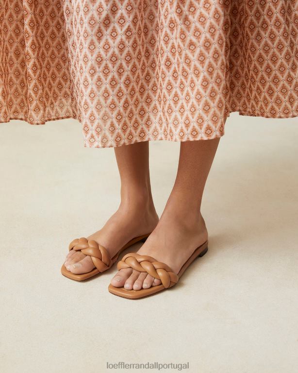 Loeffler Randall mulheres sandália jackson trançada sapato areia escura FF0JR107