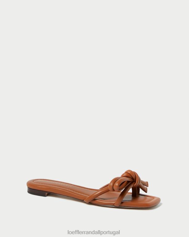 Loeffler Randall mulheres sandália marrom com laço hadley sapato madeira FF0JR119