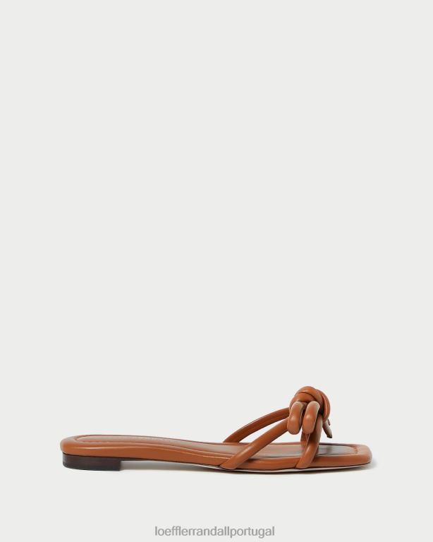 Loeffler Randall mulheres sandália marrom com laço hadley sapato madeira FF0JR119