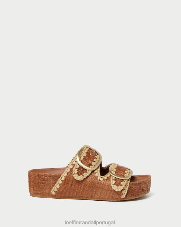 Loeffler Randall mulheres sandália marrom theo sapato cuona/natural FF0JR121