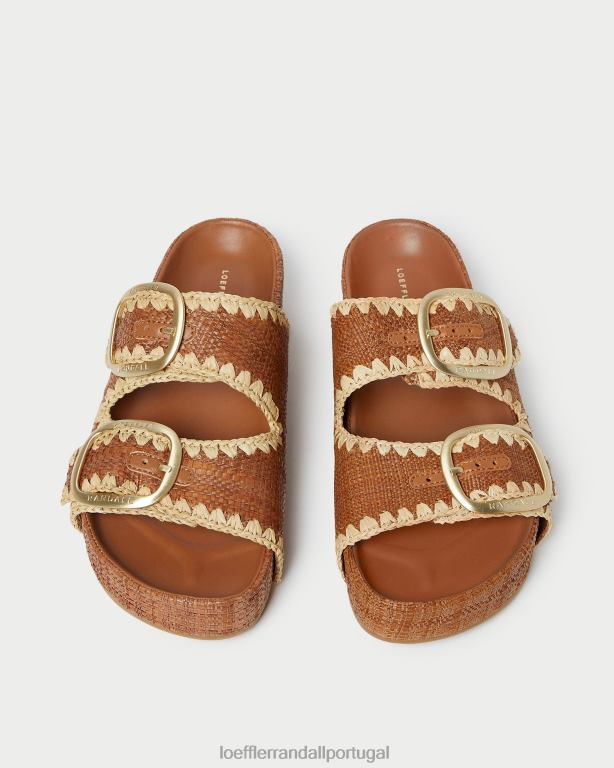 Loeffler Randall mulheres sandália marrom theo sapato cuona/natural FF0JR121
