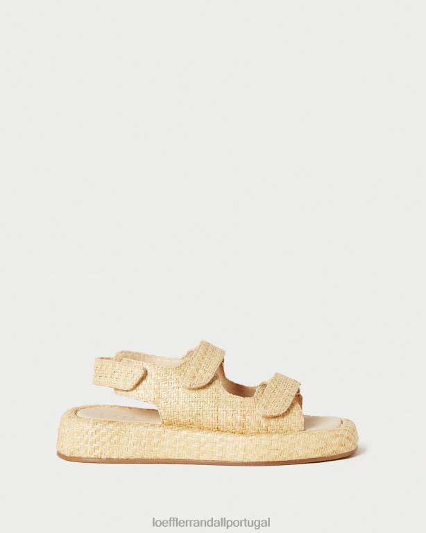 Loeffler Randall mulheres sandália plataforma blaise ráfia sapato natural FF0JR101