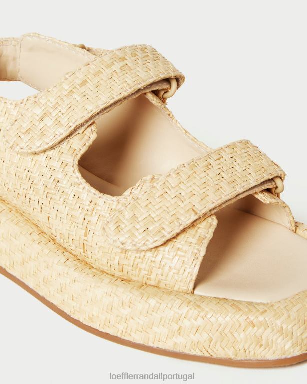 Loeffler Randall mulheres sandália plataforma blaise ráfia sapato natural FF0JR101