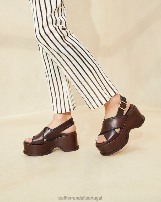 Loeffler Randall mulheres sandália plataforma mae sapato expresso/preto FF0JR129