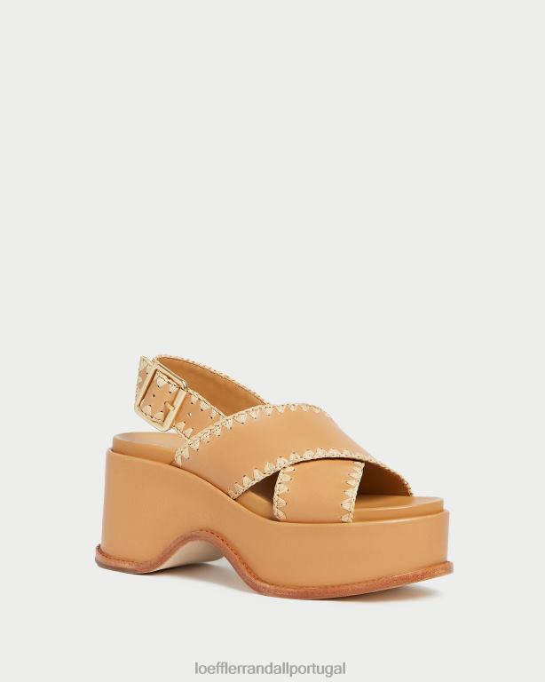 Loeffler Randall mulheres sandália plataforma mae sapato mel/natural FF0JR128