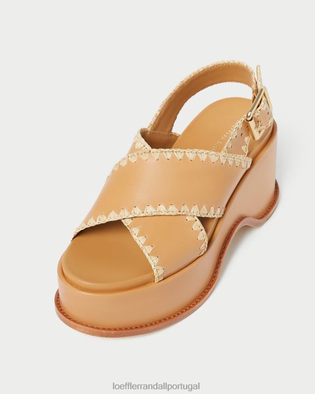 Loeffler Randall mulheres sandália plataforma mae sapato mel/natural FF0JR128