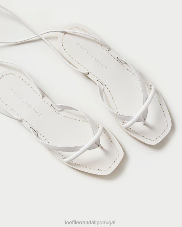 Loeffler Randall mulheres sandália tanga branca lilla sapato deserto branco FF0JR118