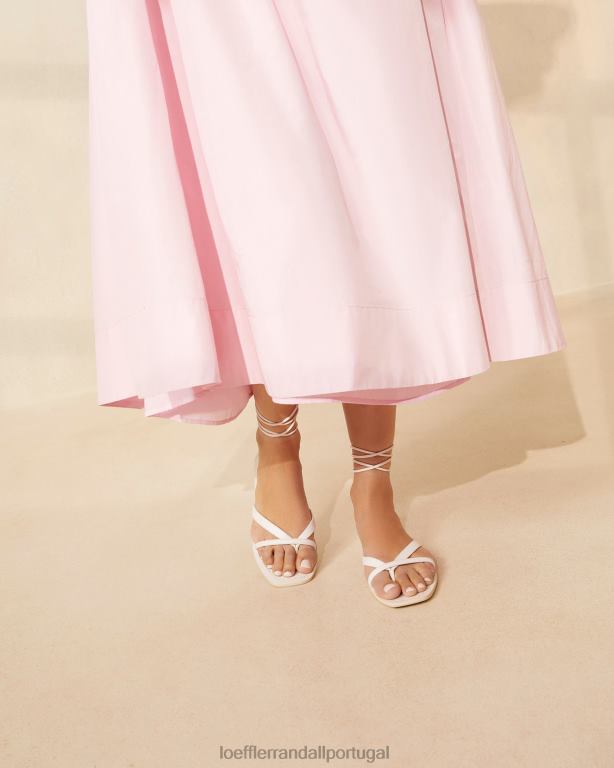Loeffler Randall mulheres sandália tanga branca lilla sapato deserto branco FF0JR118