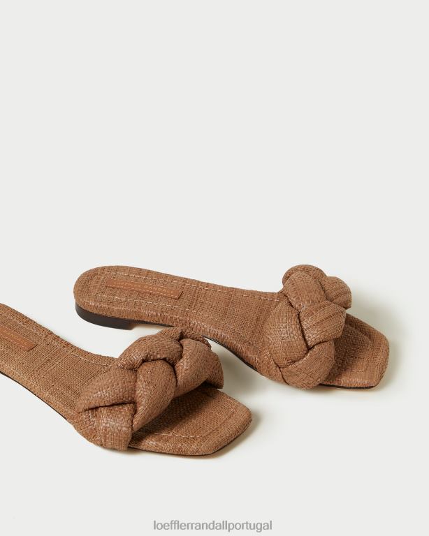 Loeffler Randall mulheres sandália trançada joanna sapato marrom FF0JR111