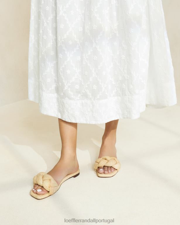 Loeffler Randall mulheres sandália trançada joanna sapato natural FF0JR109