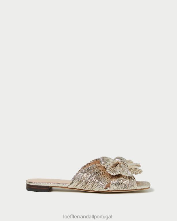 Loeffler Randall mulheres slide de arco daphne sapato champanhe FF0JR124