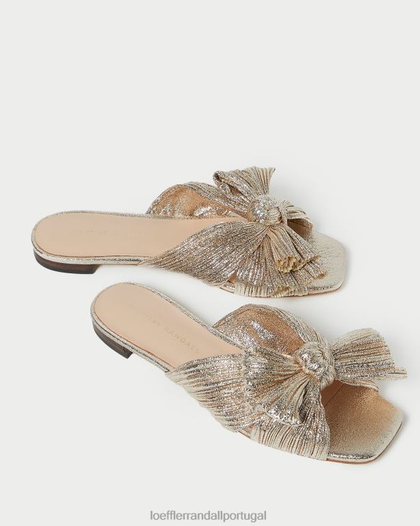 Loeffler Randall mulheres slide de arco daphne sapato champanhe FF0JR124