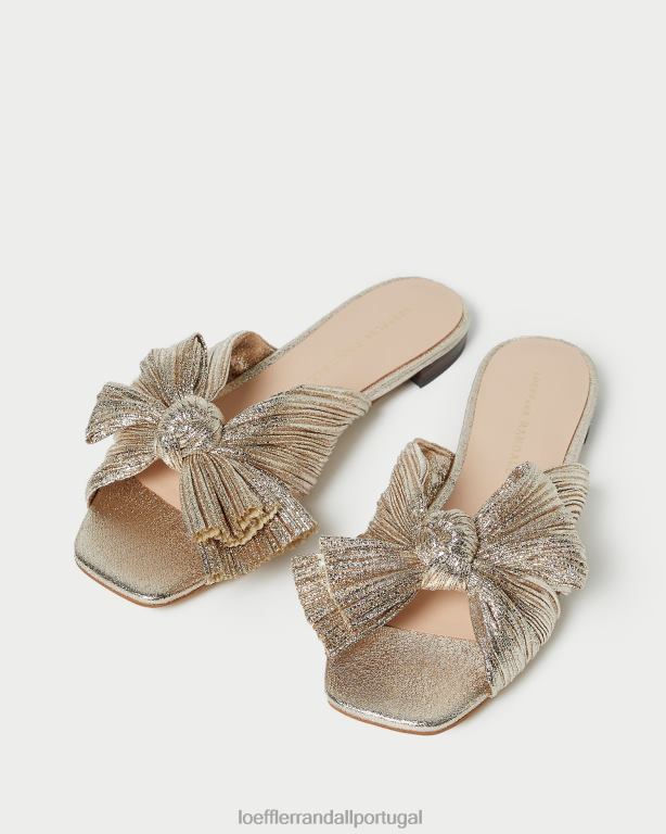 Loeffler Randall mulheres slide de arco daphne sapato champanhe FF0JR124